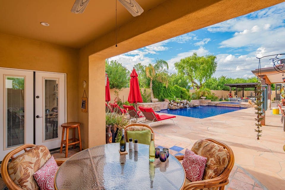 A relaxing view from the Casita’s patio