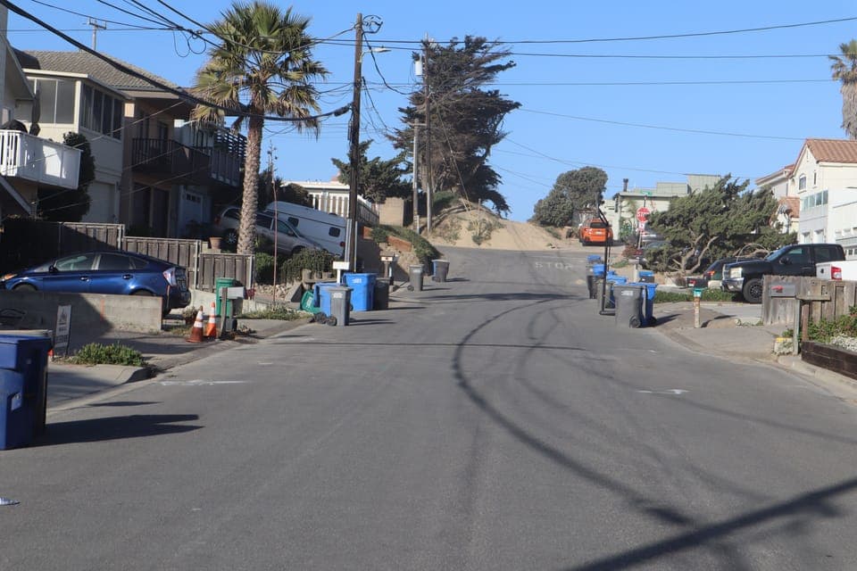 a few steps to the sand