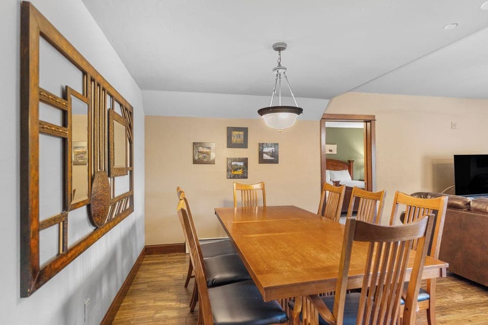 Dining area with seating for 8.