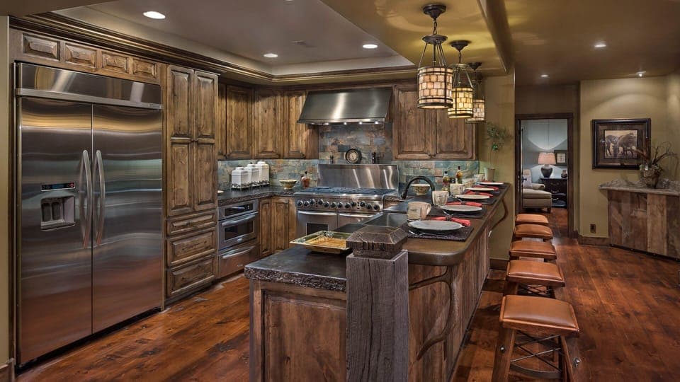 Kitchen, Main Level - Island with bar seating