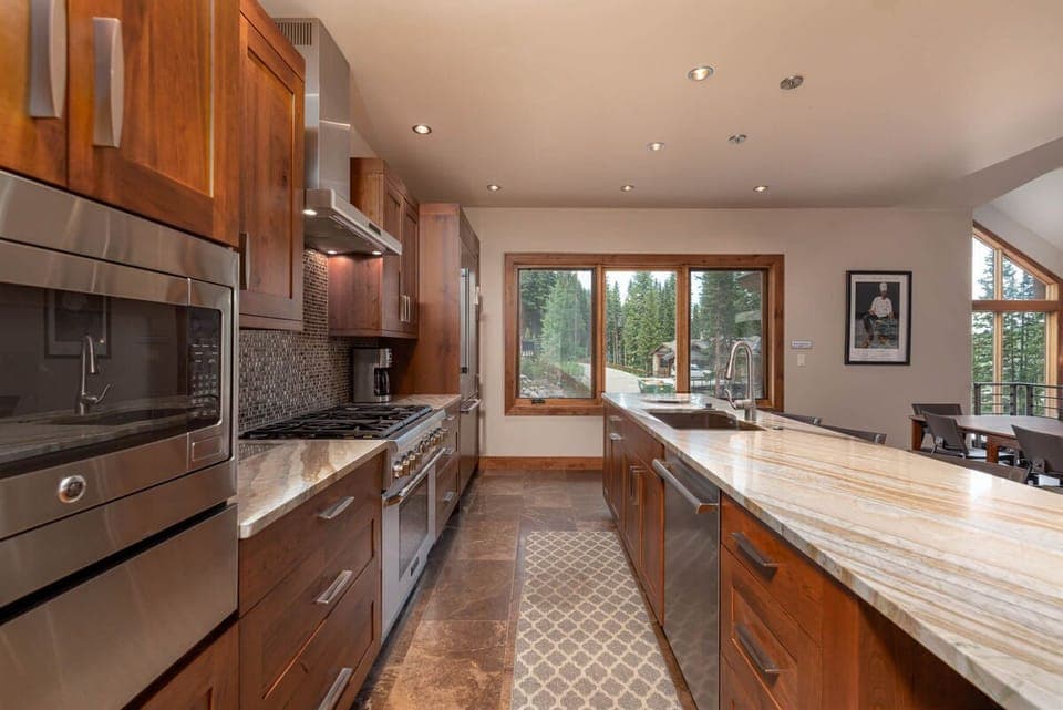 Exceptional stone and wood finishings among top of the line appliances