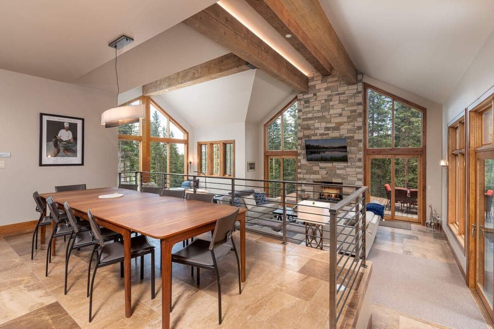 Seating for 10 at the custom dining room table