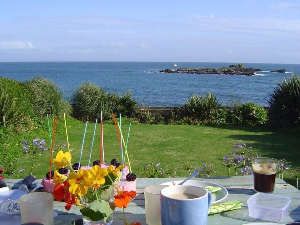 Birthday party on the terrace. harbour.