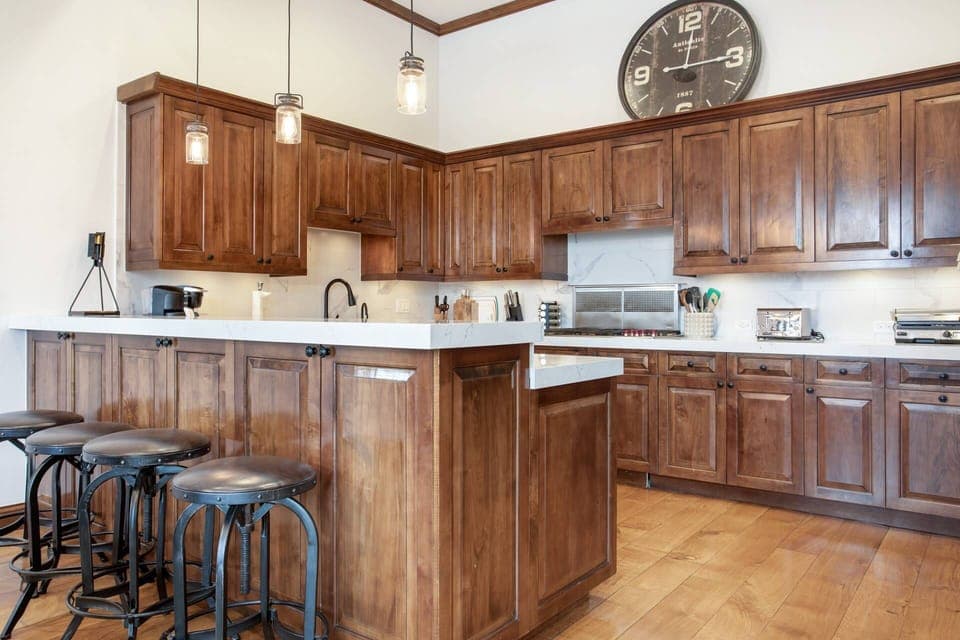 Recently updated kitchen with quartz countertops