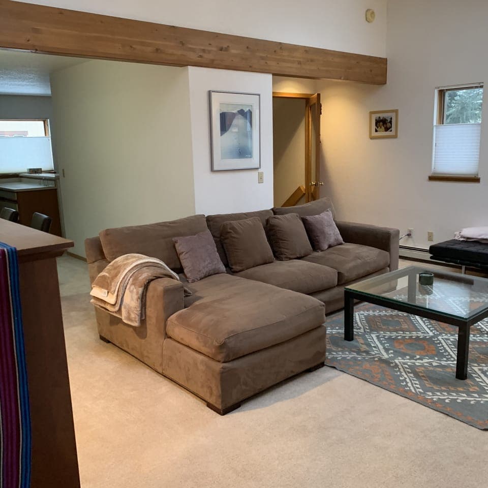 Living room on middle level. Very private setting.