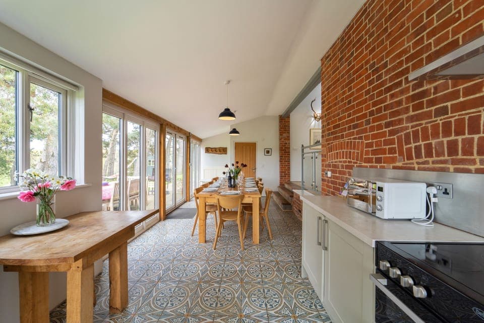 Dining table with seating for ten