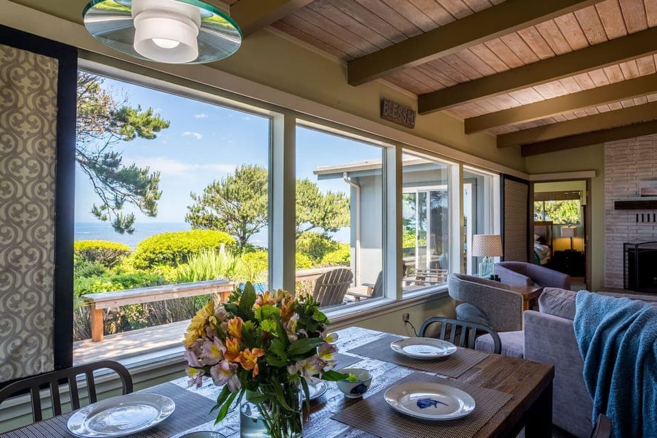 Dining in casual style with a view