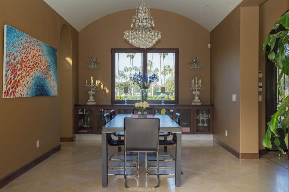 Dining Room w/ 12 Foot Ceilings.