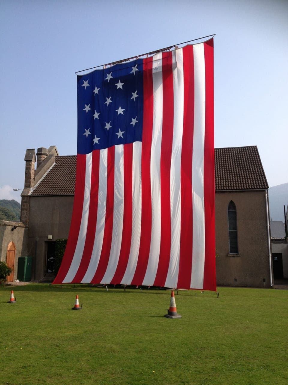 40ft x 30ft star spangled banner at Rostrevor with 15 stars of 1814