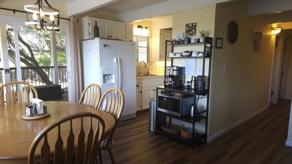 Enjoy the fully stocked coffee bar. Tea & hot chocolate too