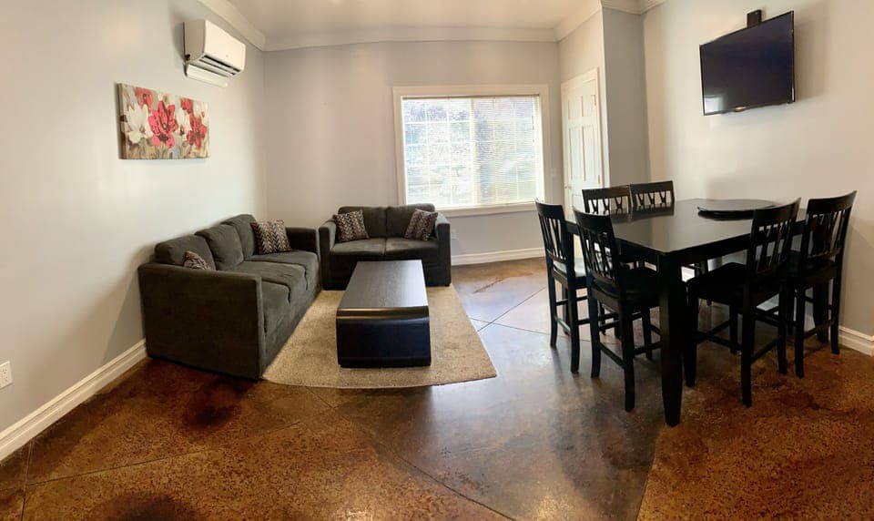 Living Room and Dining Area