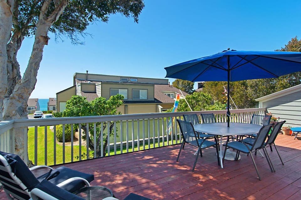 Deck off master bedroom and living room 