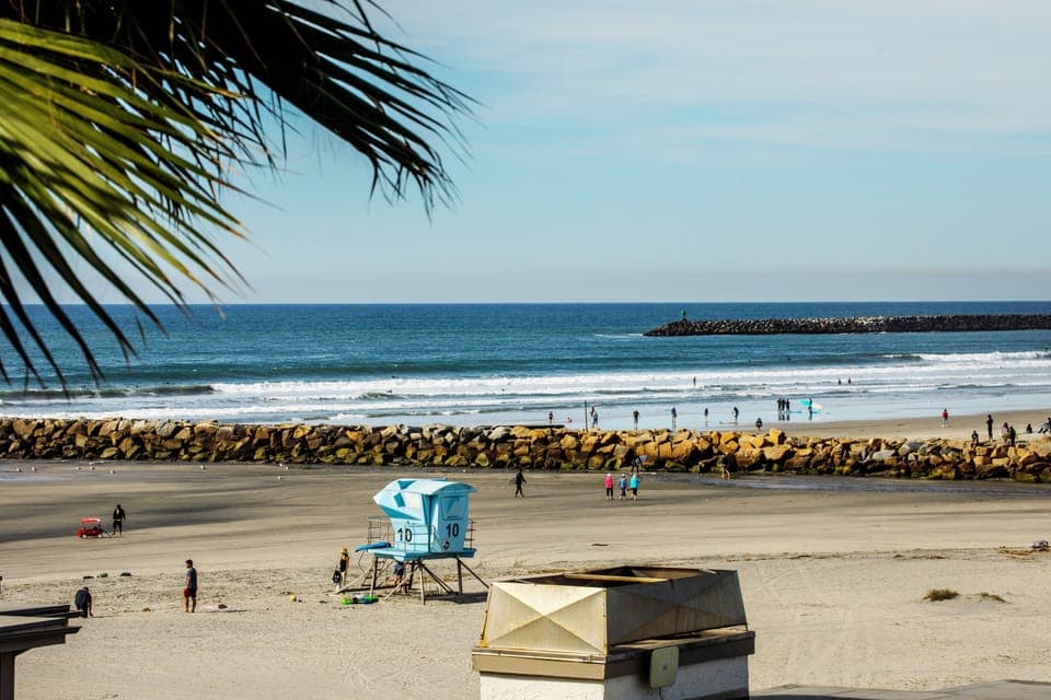Watch the whitewater waves come in to the jetty.