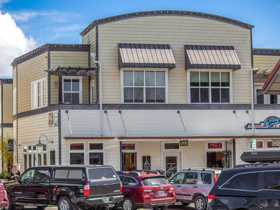 The San Juan Suites are located in the heart of downtown Friday Harbor (on 2nd floor of the building shown)