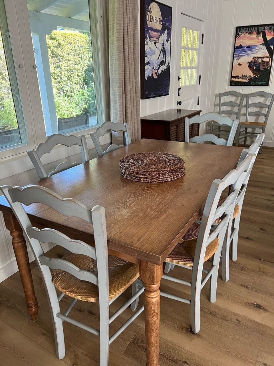 Dining room table that sits 6 people.