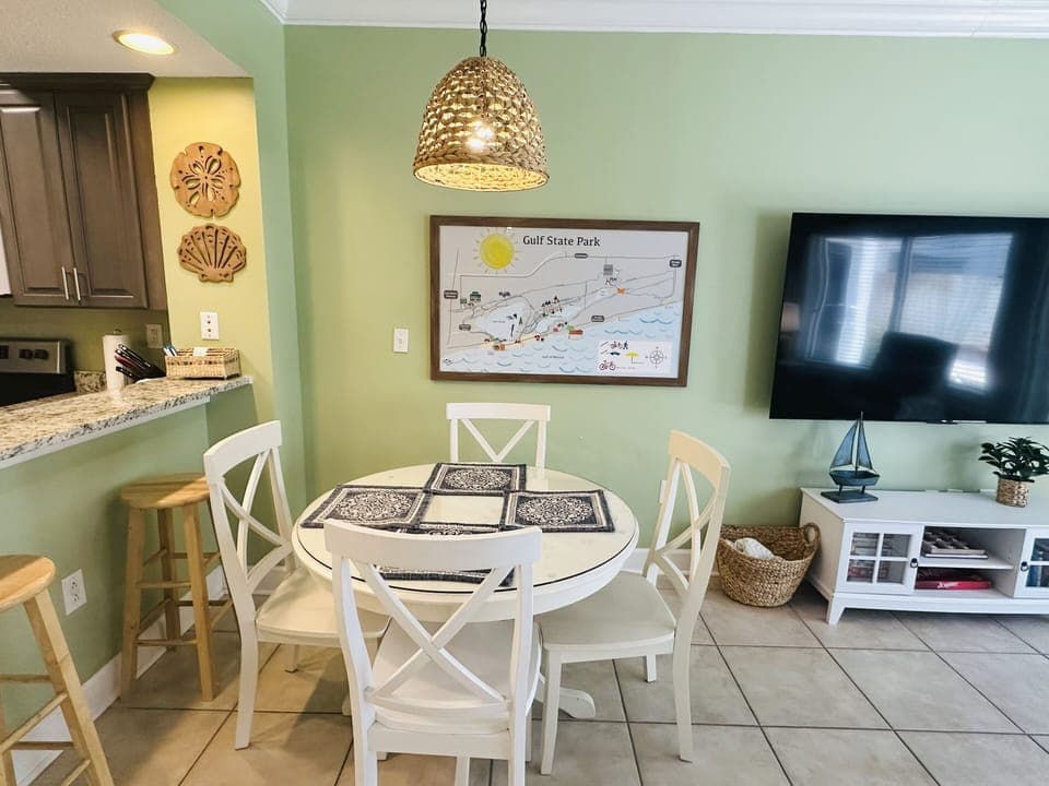 Large trail map of Gulf State Park, which is right across the street