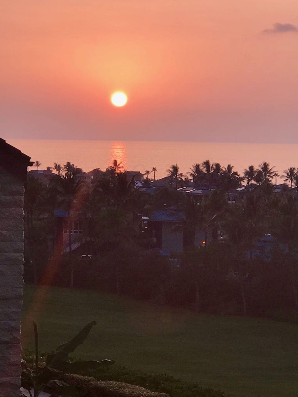 Beautiful sunset from the lanai