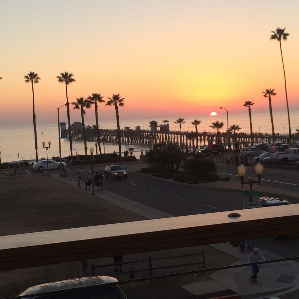 View of the Oceanside Peir from the local restaurant Hello Betty's
