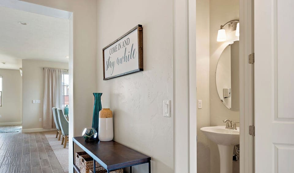 Entryway and main level half bath. 