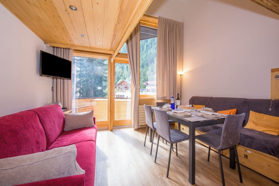 Modern and comfortable living space with a private balcony