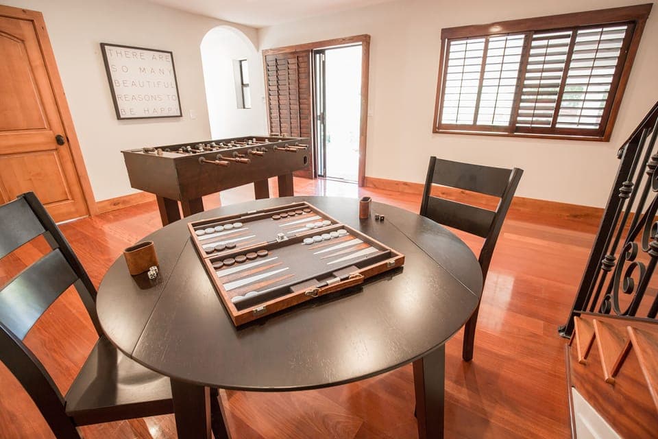 Feeling competitive? Put your game face on in the game room, equipped with a foosball table and backgammon.