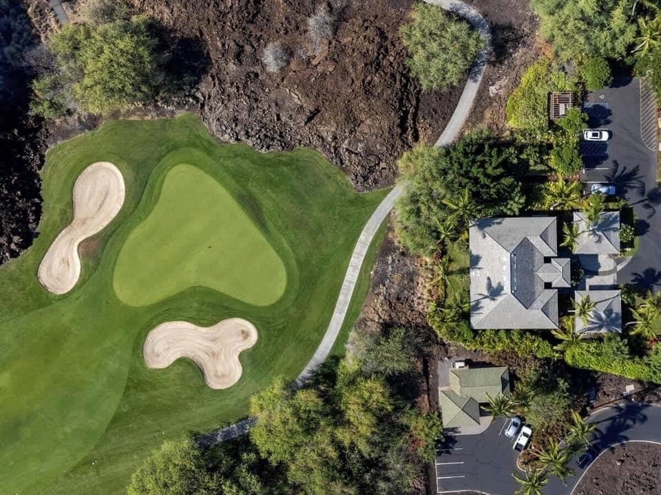 Right on the golf course