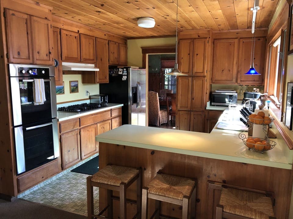 View of Kitchen from Den