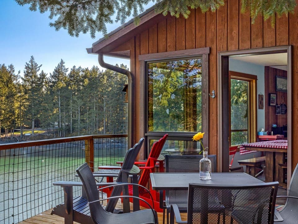 Enjoy a relaxing water view from the deck.