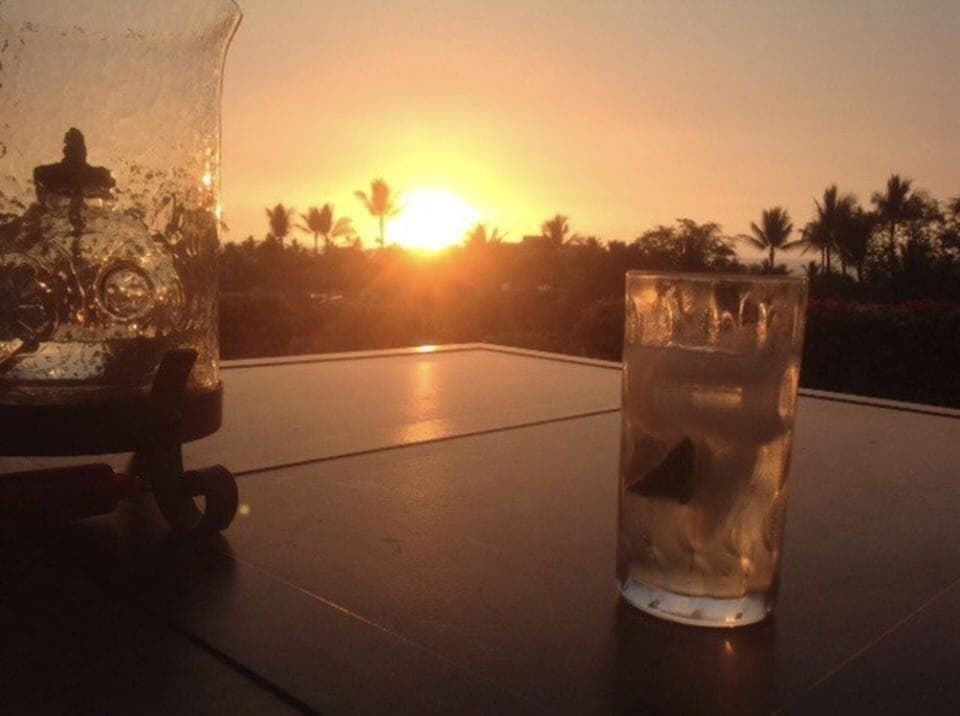 View from the lanai at sunset.  So relaxing.