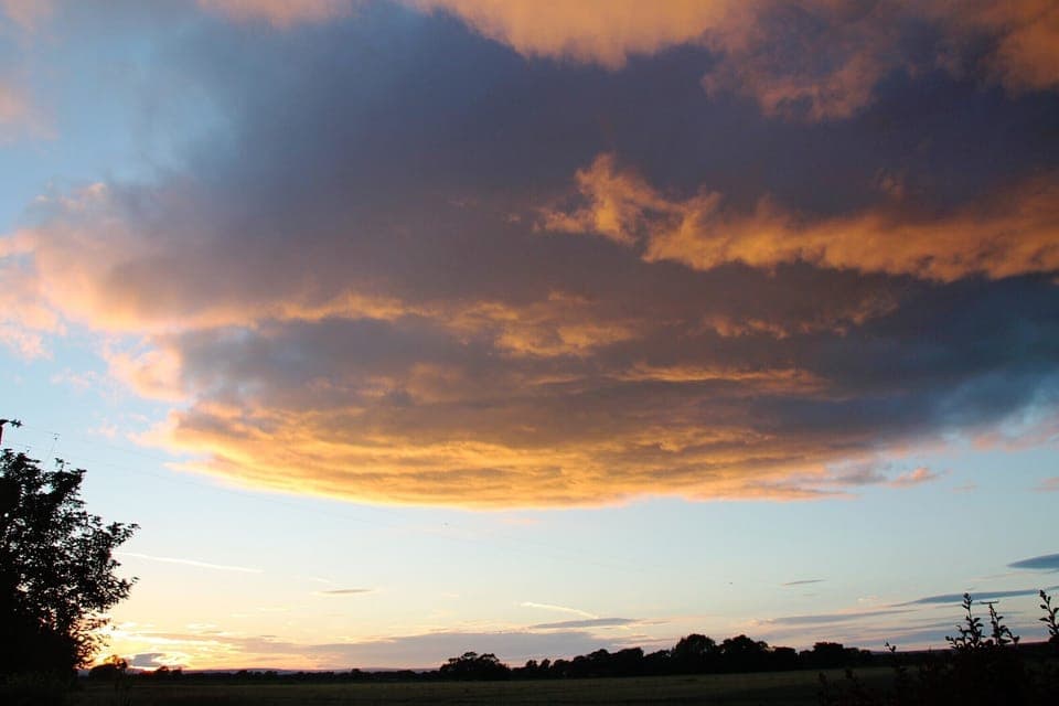 Sunset from the The Granary garden 10th July 2016