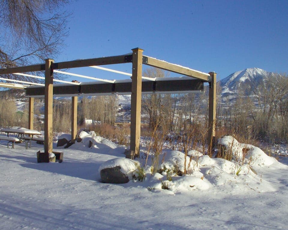 Shade Structure in Winter setting.