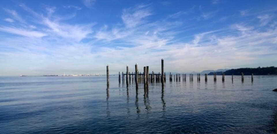 West side of the Point, Tsawwassen Ferry Terminal in the distance