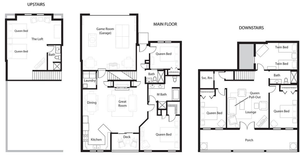 Floorplan of the Falcon at Asheville Retreats