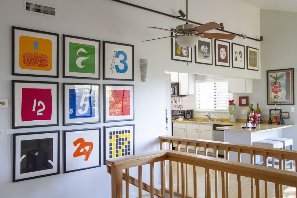 The house is filled with original art & posters