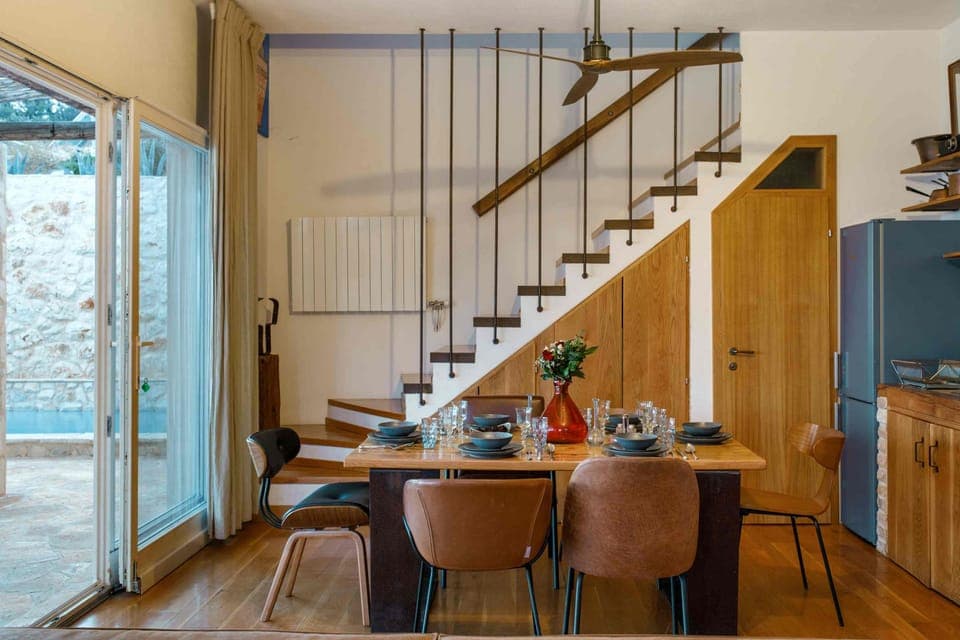 ground floor with stairs for the first floor