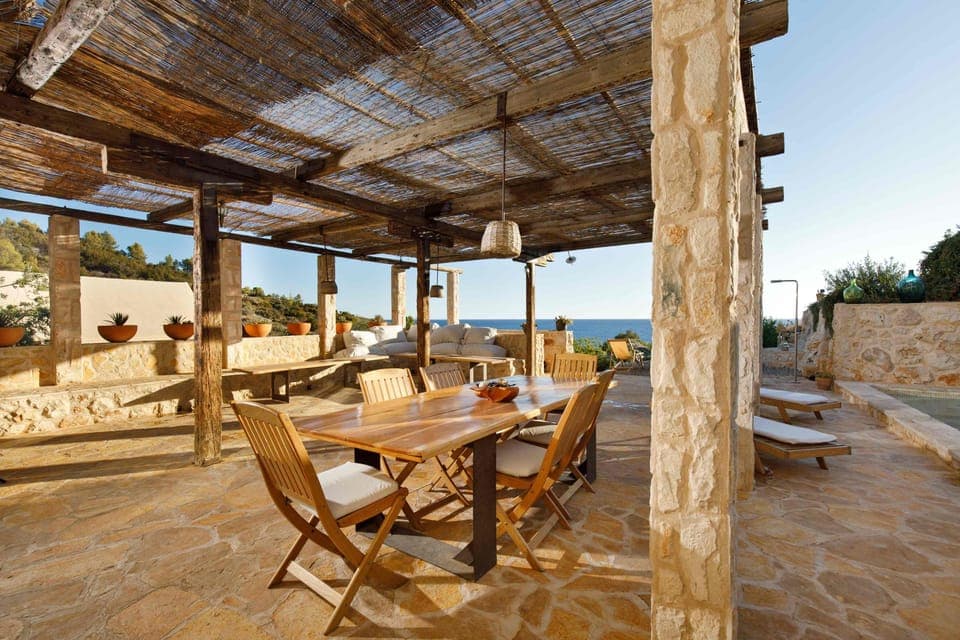 closed yard in front of the house