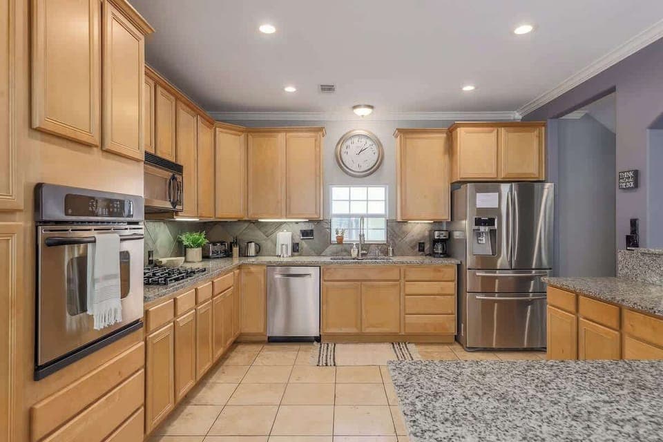 The renovated kitchen is a chef's dream!