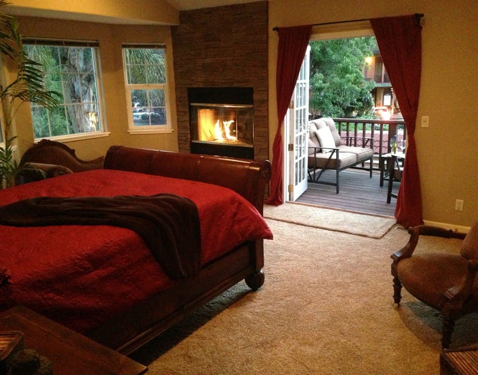 Master Bedroom with huge balcony that looks over Downtown Willow Glen