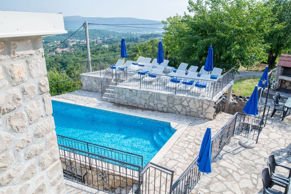 Pool, Sunbathing Terrace and sea beyond