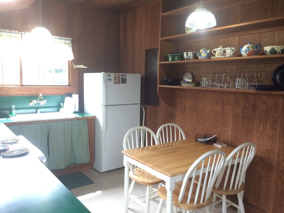 Kitchen with breakfast table for four.