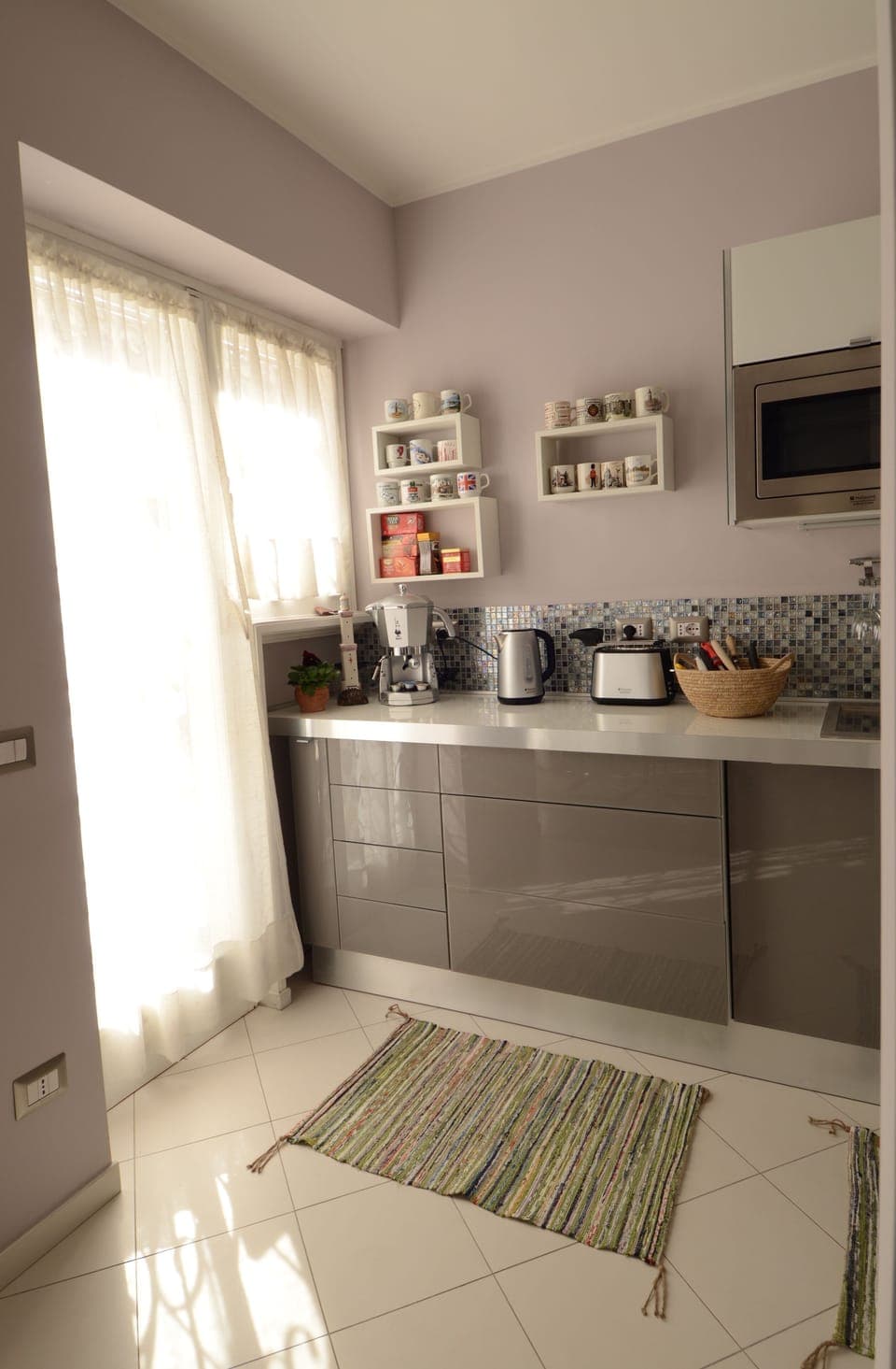 kitchen and window to balcony