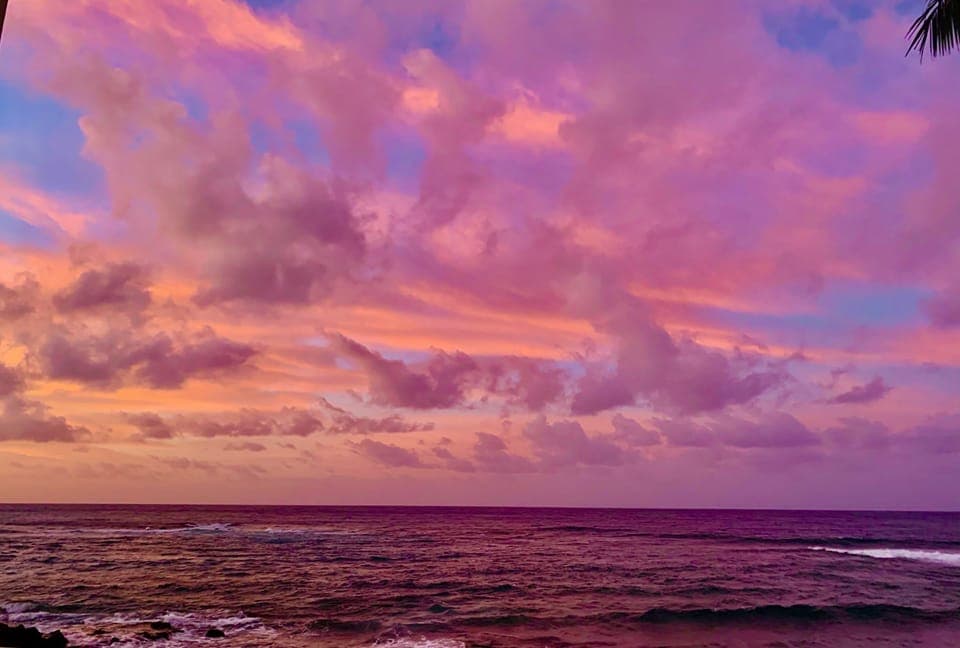 One of the many spectacular sunsets. 
Taken from your unit. 