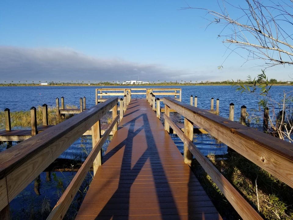 Tower Lake with fishing pier 