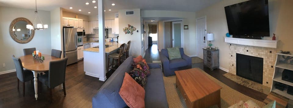 Updated, open concept lake front condo.