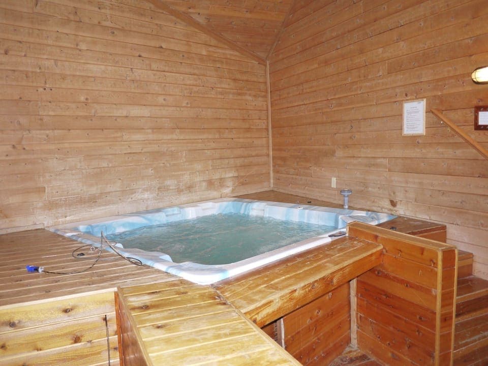 Indoor hot tub.  Awesome after a day of skiing