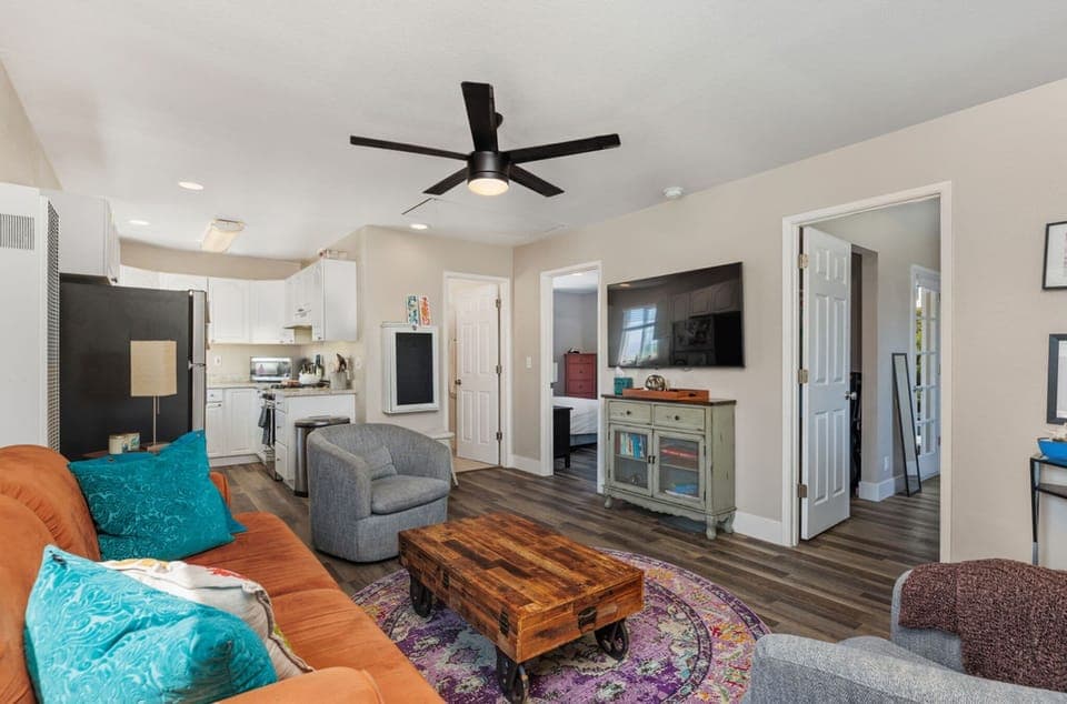 Living room with flat screen t.v.