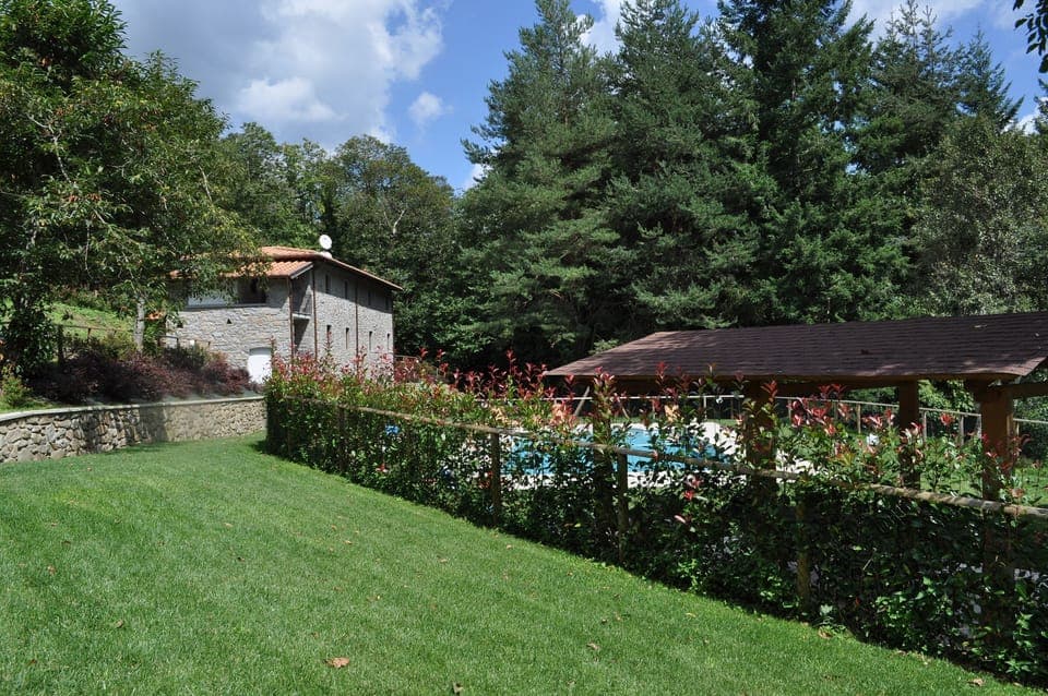 Gardens looking towards villa