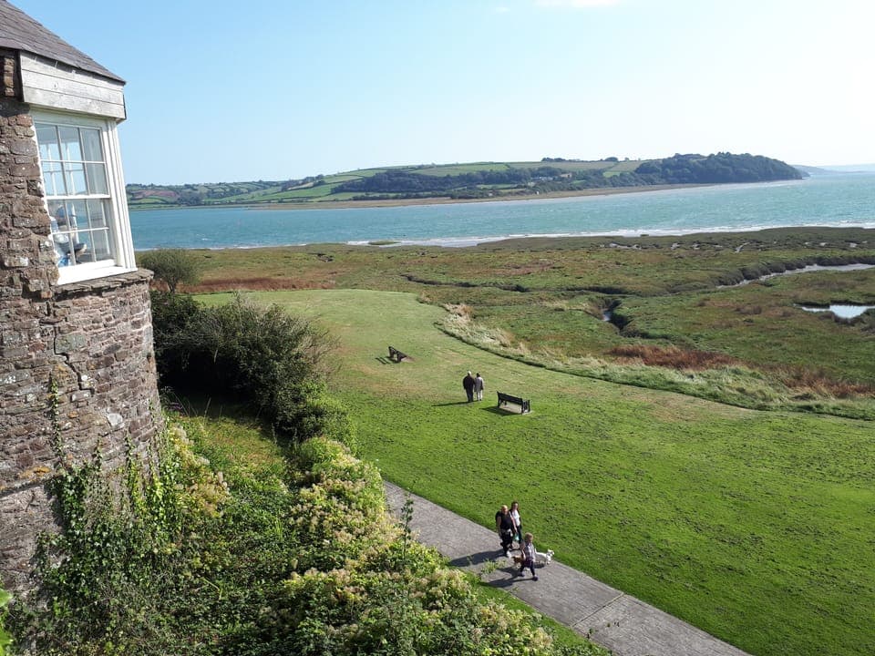 The spectacular Taf Estuary viewed  from the Castle.
