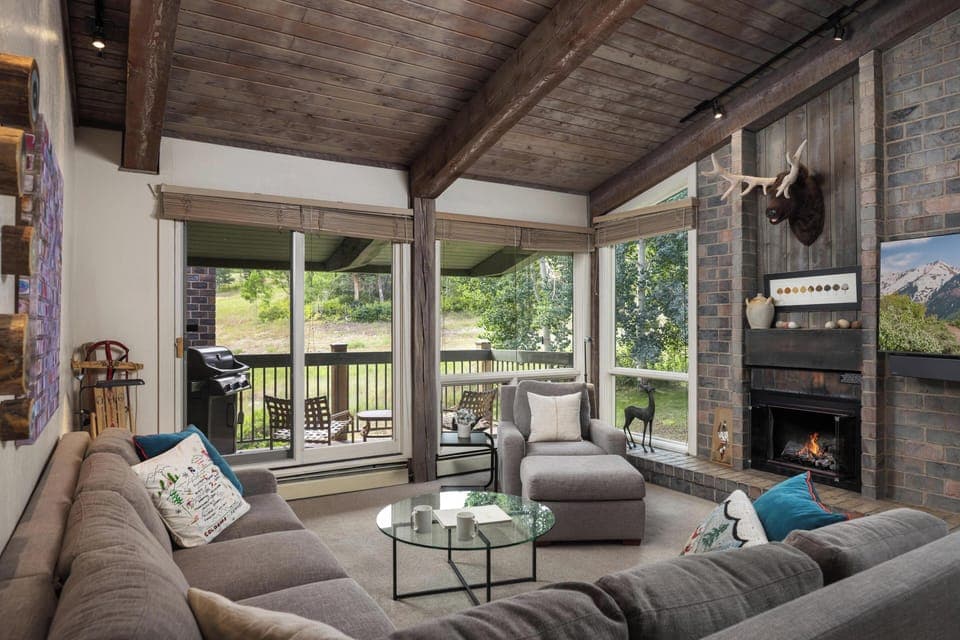 Living Room with Mountain View
