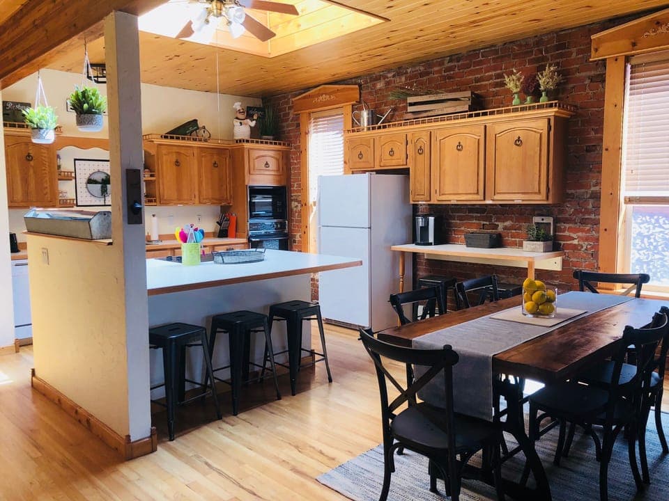 kitchen and dining